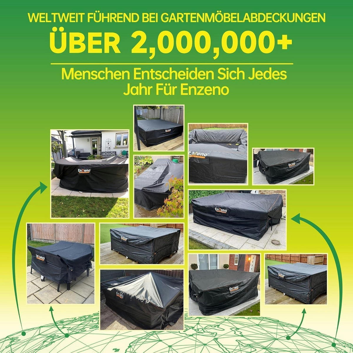 ABDECKPLANE für Gartenmöbel 250 x 250 x 90 cm - Schwarz, Textil (250/250/90cm)