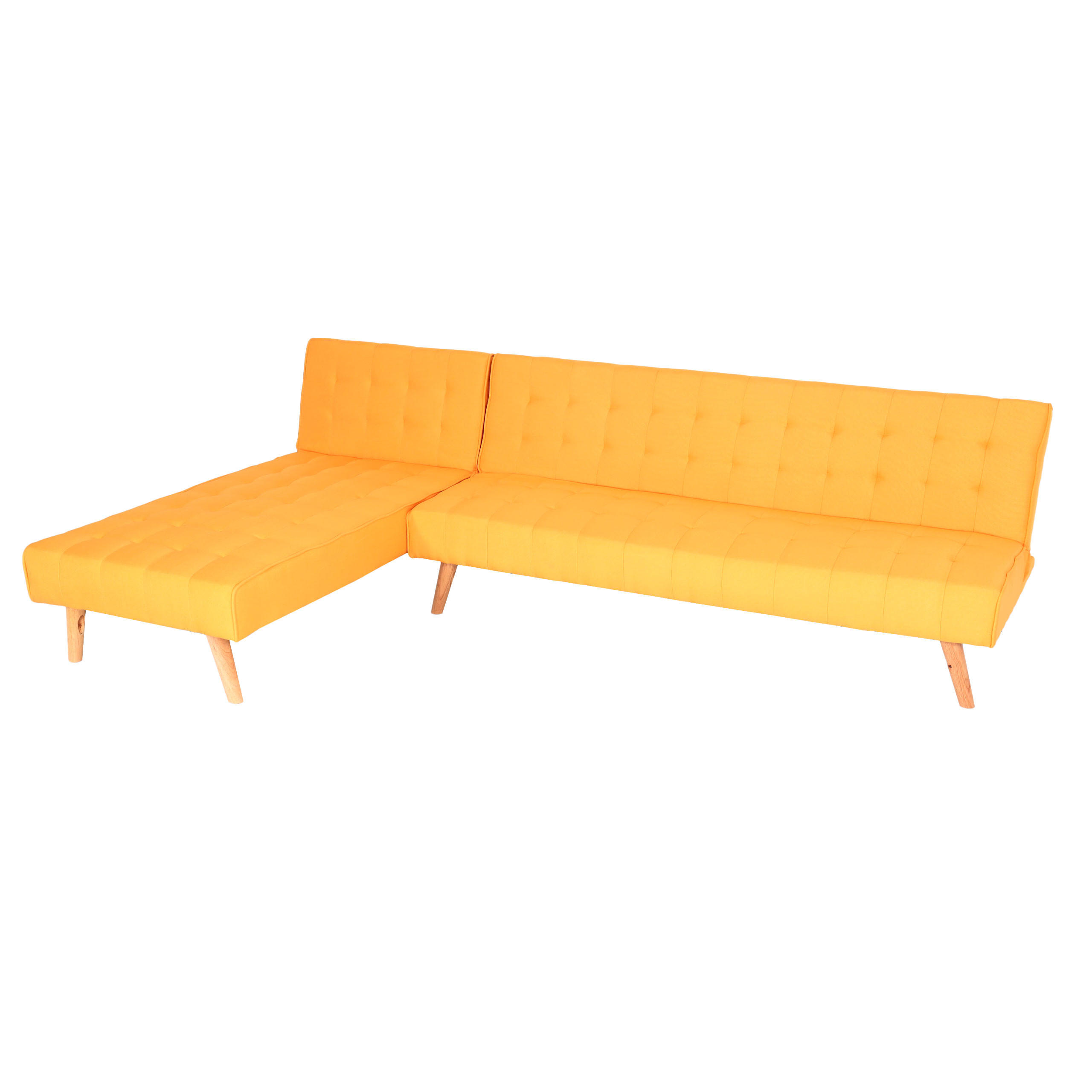 ECKSOFA Gelb - Gelb, Textil (256/176cm) - MCW