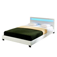 POLSTERBETT Paris mit LED-Beleuchtung - Weiß, Textil (160/200cm) - Corium