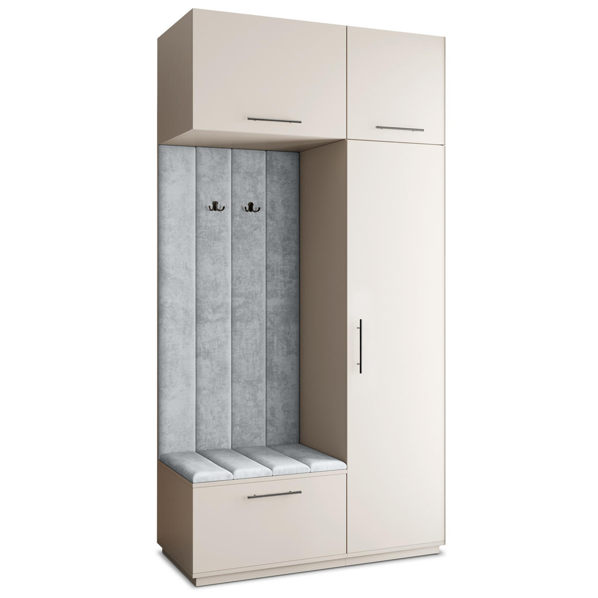 GARDEROBENSCHRANK REMA 120/240/60 cm Modern Kaschmir - Kaschmir, Holzwerkstoff (120/240/60cm) - MASSENO