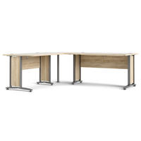 ECKSCHREIBTISCH Eiche Dekor - Eiche Wotan, Holzwerkstoff (230/200/75cm) - ebuy24