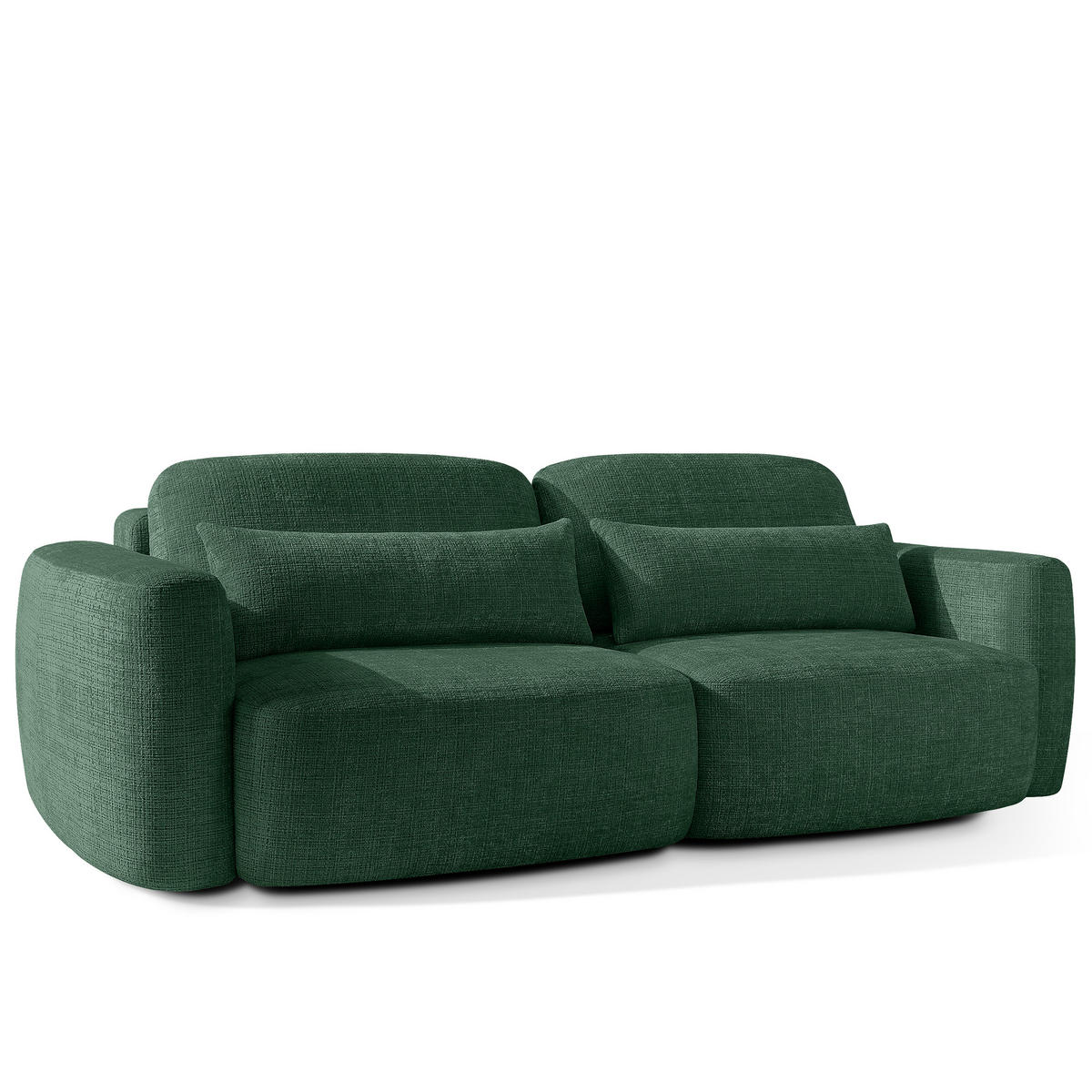 SITZGARNITUR ELOSA - Grün, Holz/Textil (245/85/115cm) - KONSIMO®