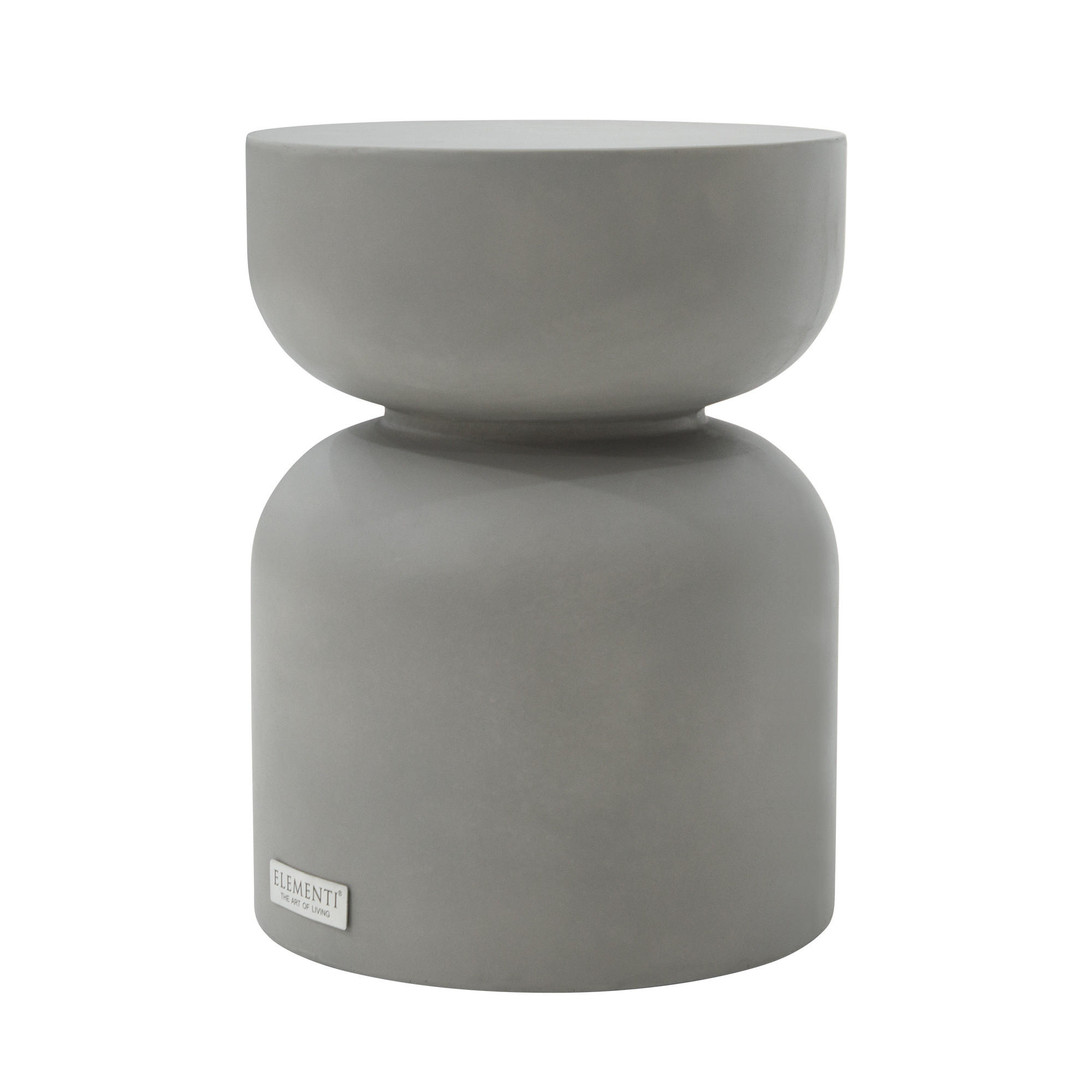 BEISTELLTISCH CHRONOS Klein aus Zement 35 x 35 x 46 cm - Grau, Naturmaterialien (35/35/47cm) - Elementi