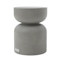 BEISTELLTISCH CHRONOS Klein aus Zement 35 x 35 x 46 cm - Grau, Naturmaterialien (35/35/47cm) - Elementi