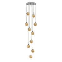 HÄNGELEUCHTE Energie 10-flammig 41/41/240 cm - Bernsteinfarben, Glas (41/41/240cm) - Nettlife