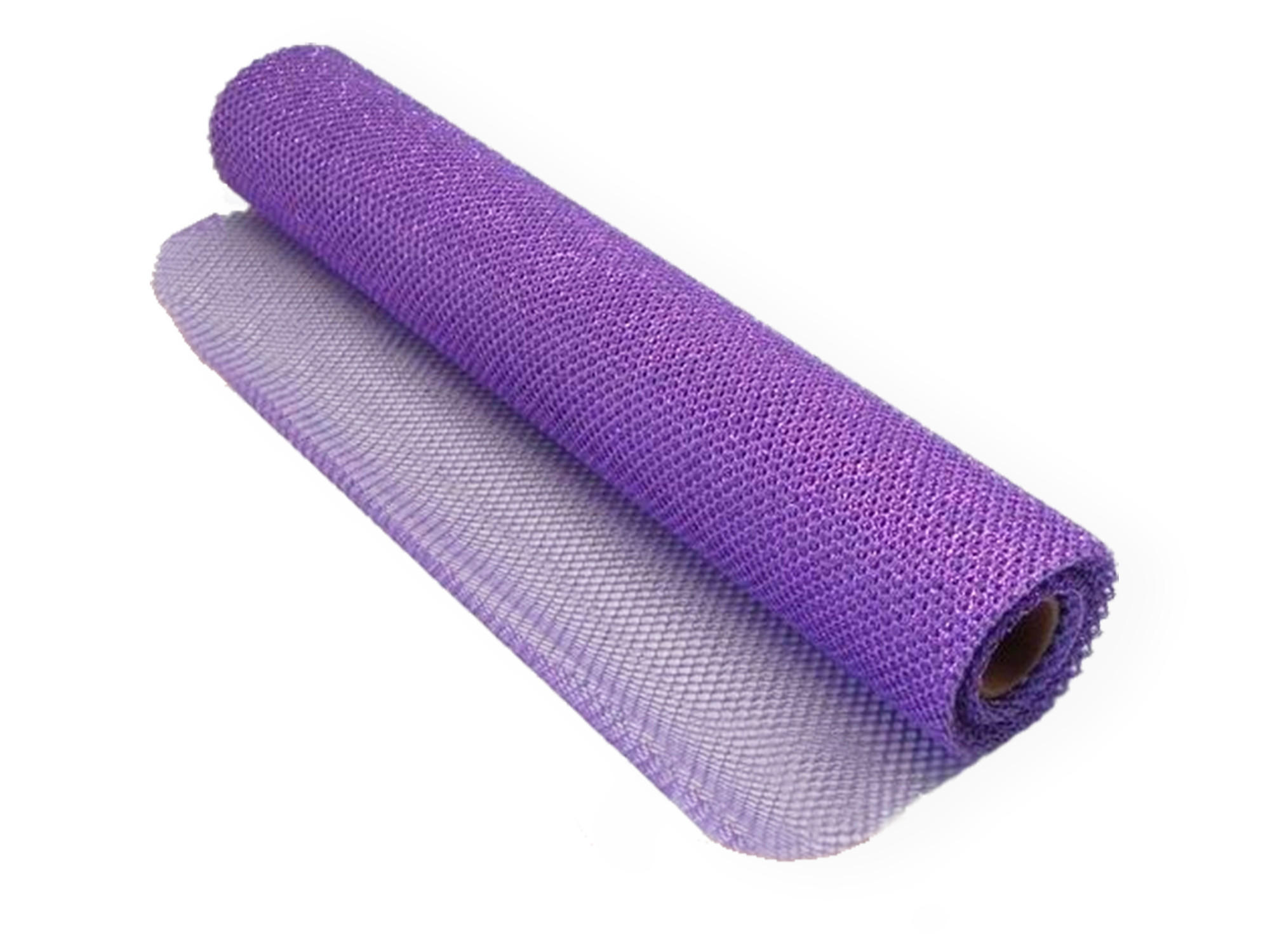 DEKORATION Maschenrolle mit Glitter lila 36 cm x 5 m - Lila, Kunststoff (7/7/40cm) - LAALU