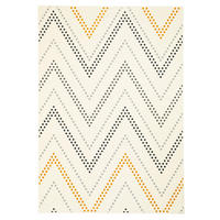 TEPPICH MODERN TRENDLINE ZICK ZACK - Creme, Textil (80/150cm) - Pergamon