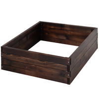 HOCHBEET Quadratisches, Dunkelbraun - Dunkelbraun, Holz (60/23/60cm) - Outsunny