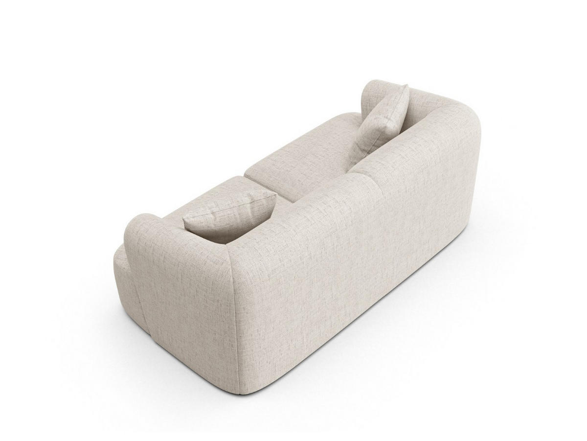 MODULARES-SOFA Campi aus strukturiertem Stoff leichtes beige 2 Sitzplätze - Creme, Textil (90/70/180cm) - Cosmopolitan Design