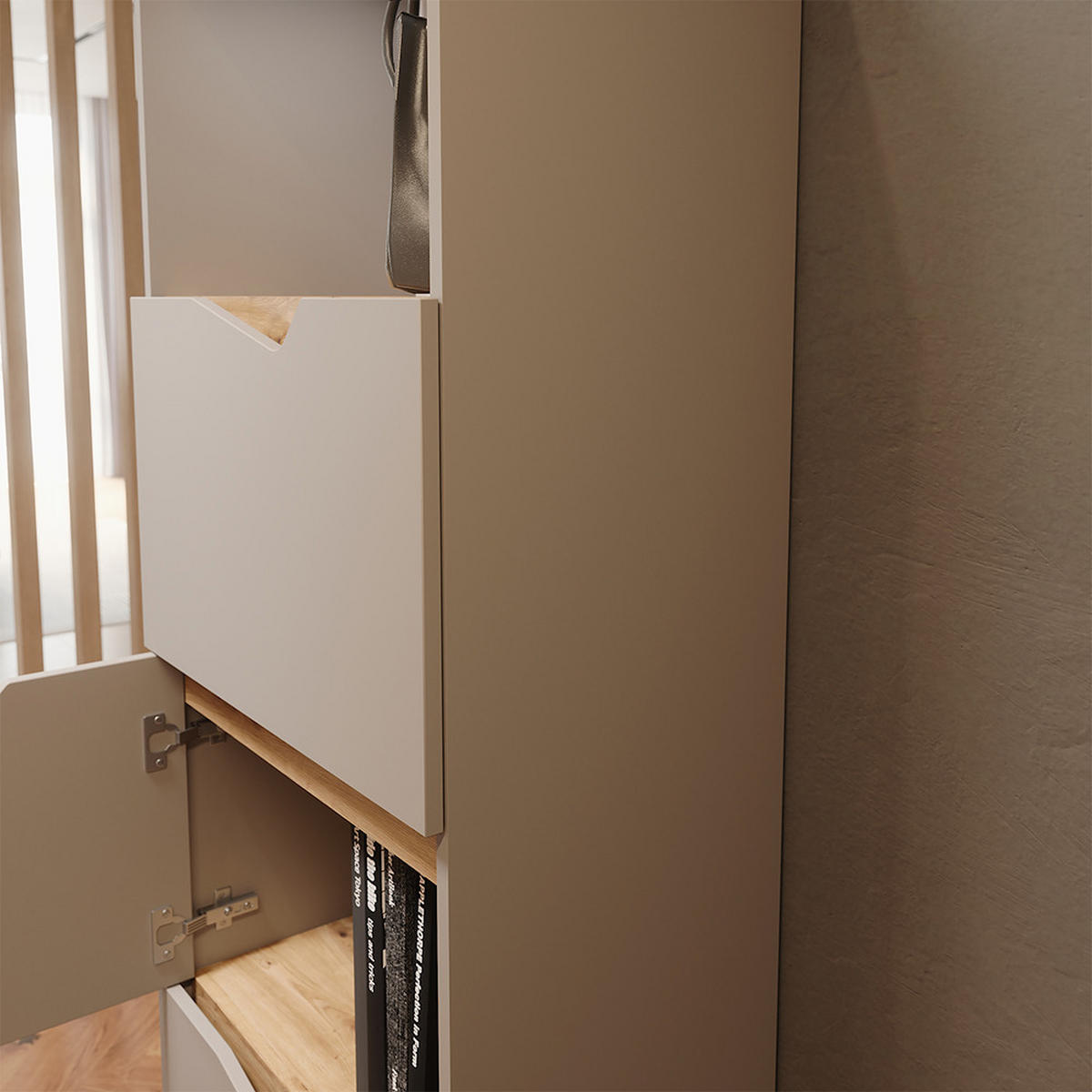 KREDENC Marelle Šedá - šedá/světle šedá, kompozitní dřevo (60/169.5/38cm) - Vicco