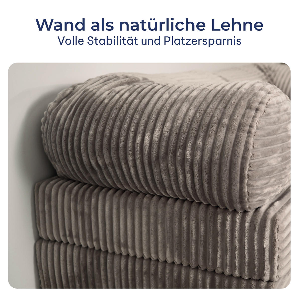 ECKSOFA ETERA modulares Boneless Sofa mit Schlaffunktion Rosa Cordstoff - Rosa, Textil (270/160cm) - MASSENO