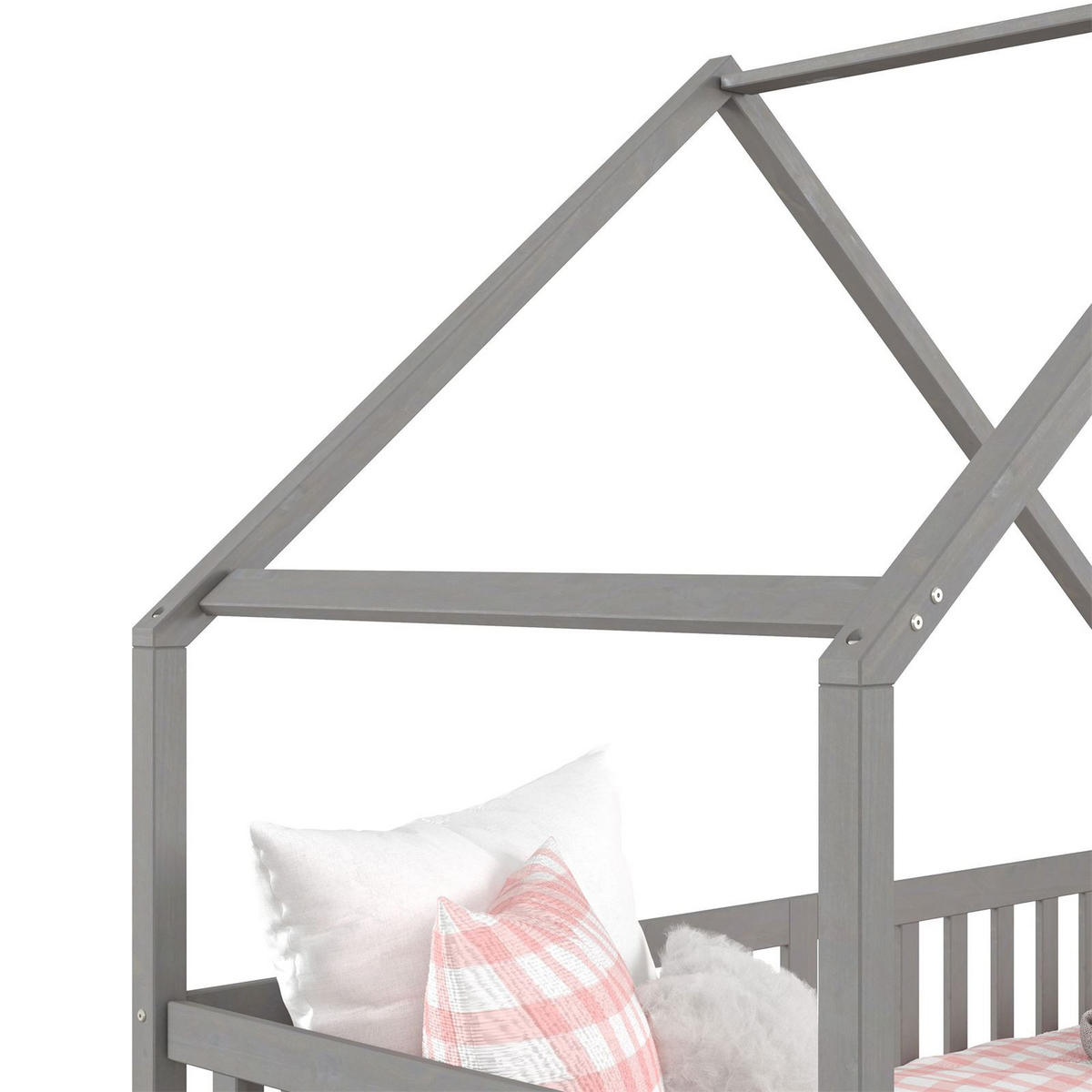 HAUSBETT ALVA 90X200 CM - Grau, Holz (96/168/206cm) - IDIMEX