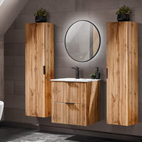 BADMÖBEL-SET 4-TLG. Adelaide-56 - Braun, Holzwerkstoff (160/200/46cm) - Lomado