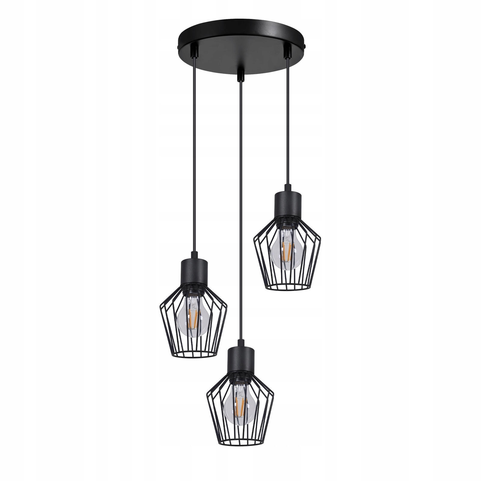 HÄNGELEUCHTE Ziel 3-flammig 22/22/150 cm - Schwarz, Metall (22/22/150cm) - Nettlife