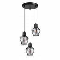 HÄNGELEUCHTE Ziel 3-flammig 22/22/150 cm - Schwarz, Metall (22/22/150cm) - Nettlife