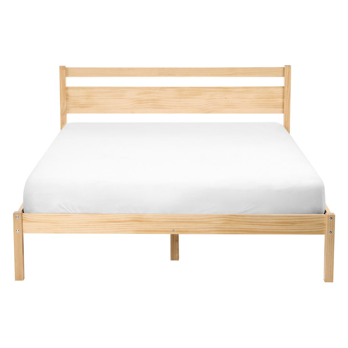 POSTEL s roštem 140/200 cm Borovicové dřevo Světle hnědá Mercurer - hnědá/světle hnědá, dřevo (140/200cm) - Beliani