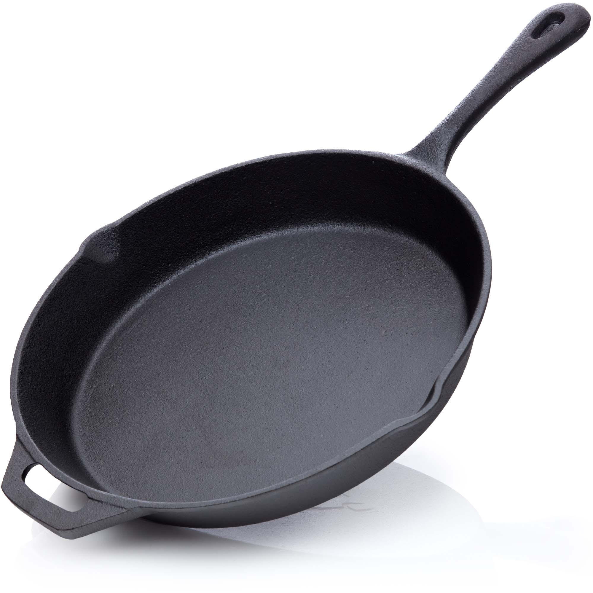 GRILLPFANNE Gusseisen Ø30cm 3600g mit Griff - Pfanne Gusspfanne - Schwarz, Metall (31/6/49cm) - BBQ Nerd