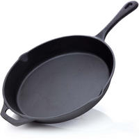 GRILLPFANNE Gusseisen Ø30cm 3600g mit Griff - Pfanne Gusspfanne - Schwarz, Metall (31/6/49cm) - BBQ Nerd
