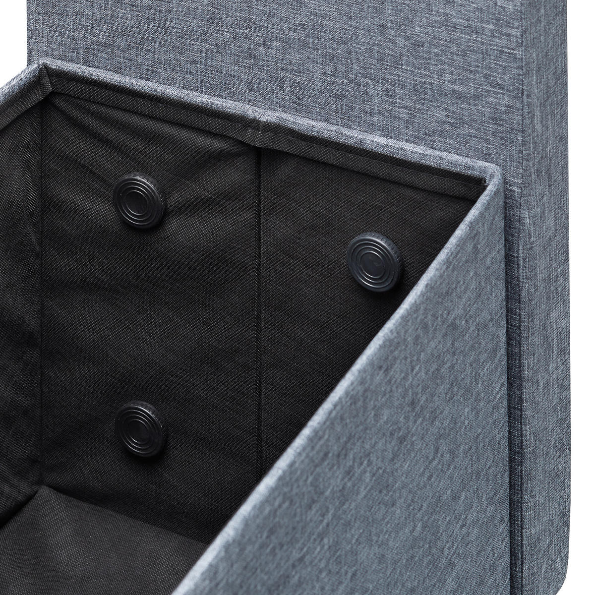 SITZBANK - Anthrazit, Holzwerkstoff/Textil (115/75/47cm) - Relaxdays