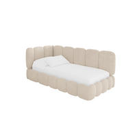 EINZELLBETT Jugendbett mit Bettkasten und Matratze H3/H4, Rechts - AVRY 80x200 Beige - Kaschmir, Holzwerkstoff/Textil (80/200cm) - ALTDECOR