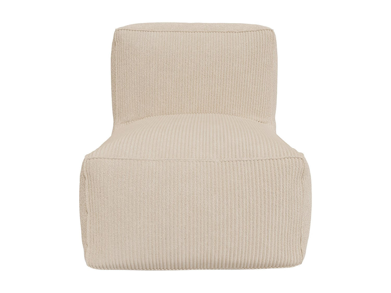 SESSEL mit gerader Rückenlehne - 1 Person - Stoff, Samt - Beige - - Beige, Textil (70/80/95cm) - Vente-Unique