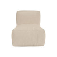 SESSEL mit gerader Rückenlehne - 1 Person - Stoff, Samt - Beige - - Beige, Textil (70/80/95cm) - Vente-Unique