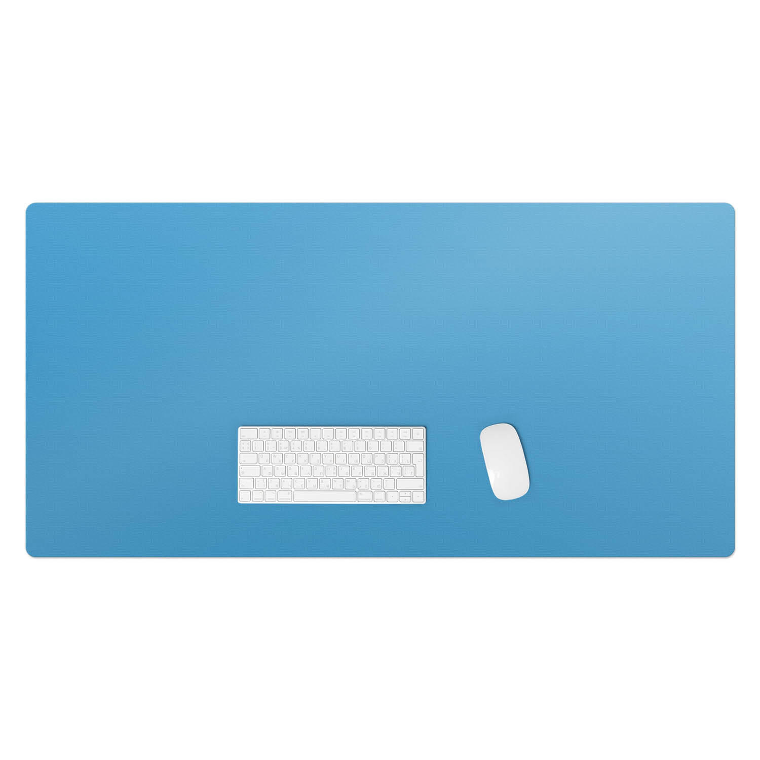 Wallfluent Schreibtischunterlage Blau 60x1.6x120 cm