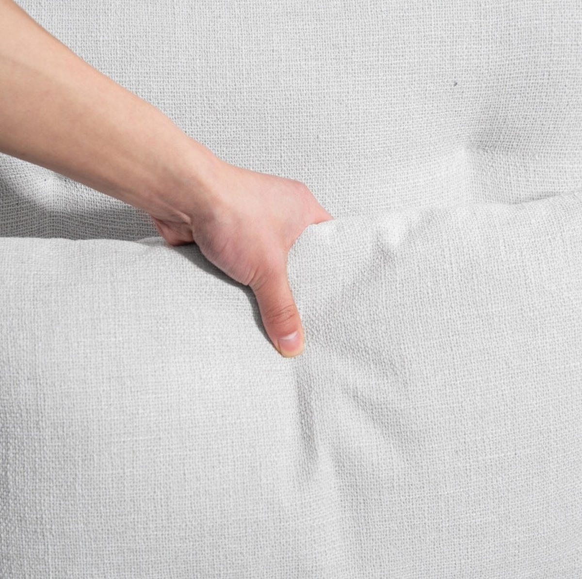 DREHSTUHL 68/70/114-122 cm cremeweiß aus Polyester mit Fußstütze - Creme, Kunststoff (68/122/70cm) - OKWISH