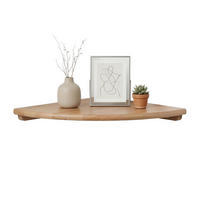 ECKREGAL - Hellbraun, Holz (25/3/25cm) - Relaxdays
