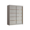 SCHIEBETÜRENSCHRANK Flavio IV - Goldfarben/Naturfarben, Holzwerkstoff/Metall (150/200/58cm) - MIRJAN24
