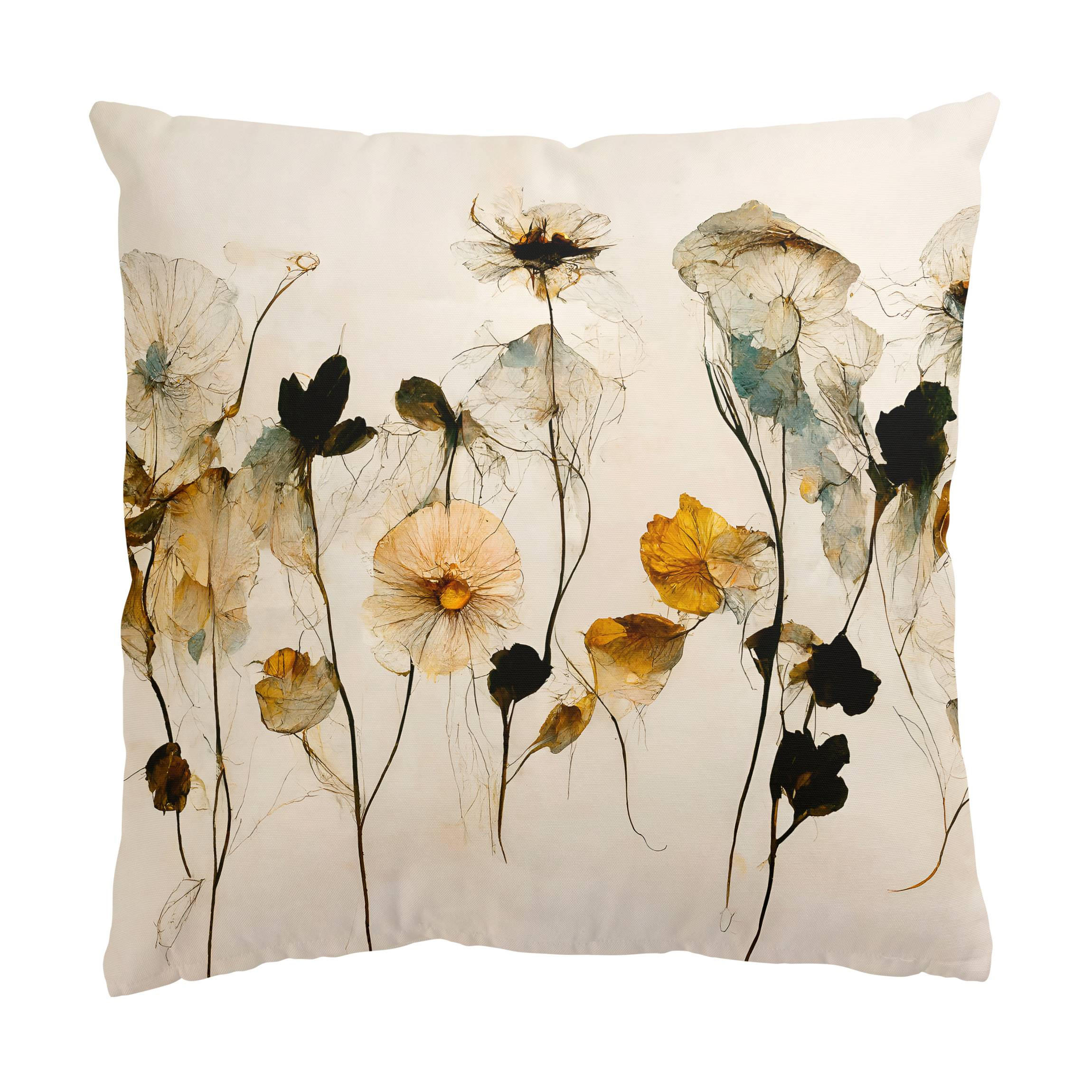 KISSENBEZUG Warme Blüten 40/40 cm - Eichefarben, Textil (40/40cm) - Bilderwelten