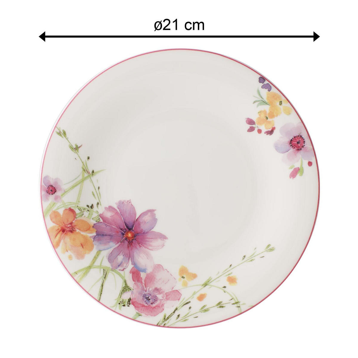 FRÜHSTÜCKSTELLER Mariefleur Basic bunt ø 21 cm 6er Set - Multicolor, Keramik (21cm) - Villeroy & Boch
