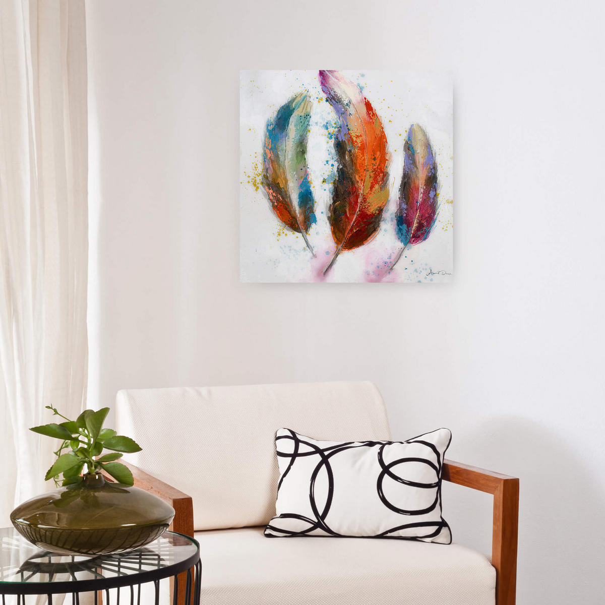 ÖLGEMÄLDE 60/60 cm - Multicolor, Holz/Textil (1.08/60cm) - KUNSTLOFT