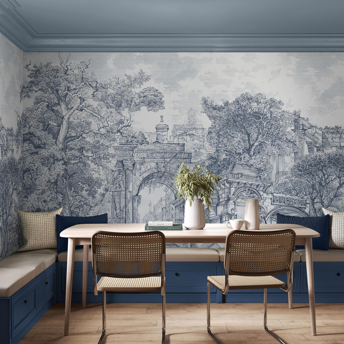 FOTOTAPETE Rivington Folly - Blau, Papier/Kunststoff (250/400cm) - Graham & Brown