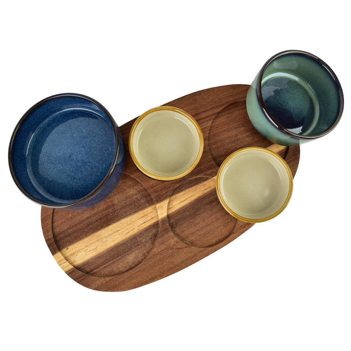 SERVIERSCHALEN Modern Kitchen Blau 28/16/4.5 cm Porzellan - Blau, Keramik (16/4.5/28cm) - Mondex