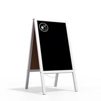 KUNDENSTOPPER mit weißem Holzrahmen 118x61cm, Werbetafel, Gehwegaufsteller, Aufsteller, Straßenreiter, Kreide - Weiß, Holz (118/61/2cm) - ALLboards