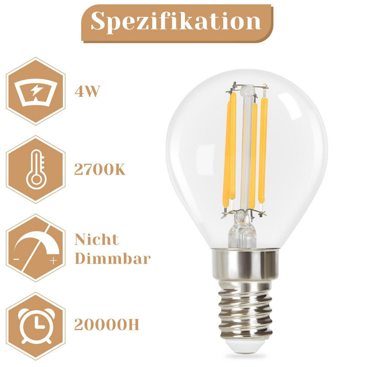 LED-LEUCHTMITTEL Amalfrieda II 8/8/12.5cm(6er-set) - Transparent, Glas (8/12.5cm) - Nettlife
