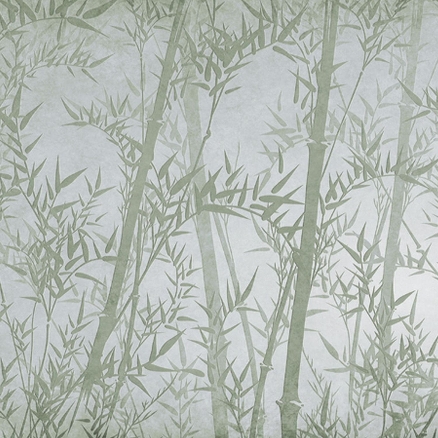 FOTOTAPETE Bambusblätter 371 x 280 cm - Grün, Papier (371/280cm) - Sanders & Sanders