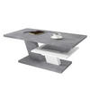 COUCHTISCH rechteckig Beton Weiß mit Ablage - Hellgrau/Weiß, Holzwerkstoff (60/110/45cm) - designimpex