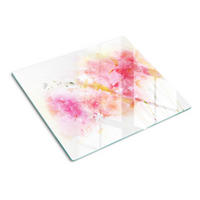 GLASPLATTE 60x52 cm Blumen - Gelb/Schwarz, Glas (60/0.4/52cm) - TULUP