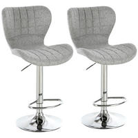 BARHOCKER 2er-Set DE-14687 höhenverstellbar & 360° schwenkbar Grau - Grau, Metall (51.5/111.5/47cm) - ComfortXL