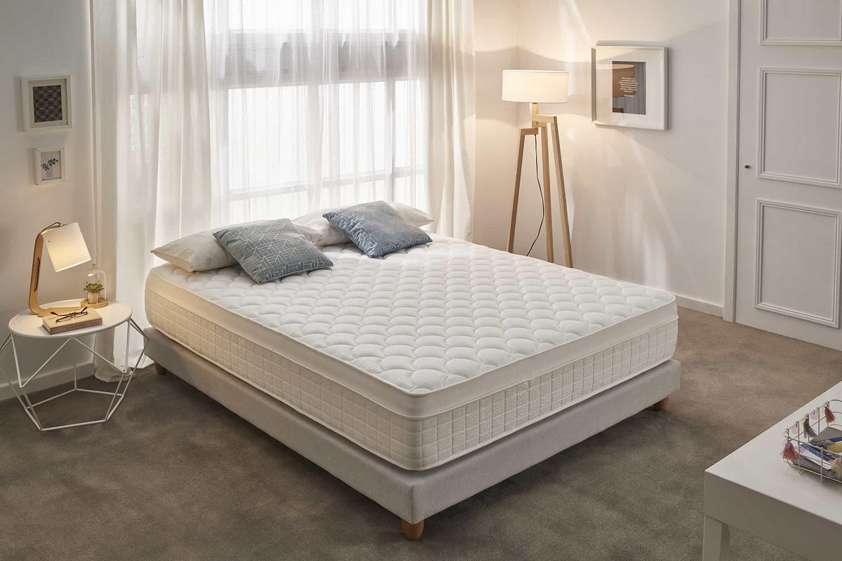 MATRATZE Box Spring Premier - 180X200, 30cm - Weiß, Textil (180/200cm) - Moonia
