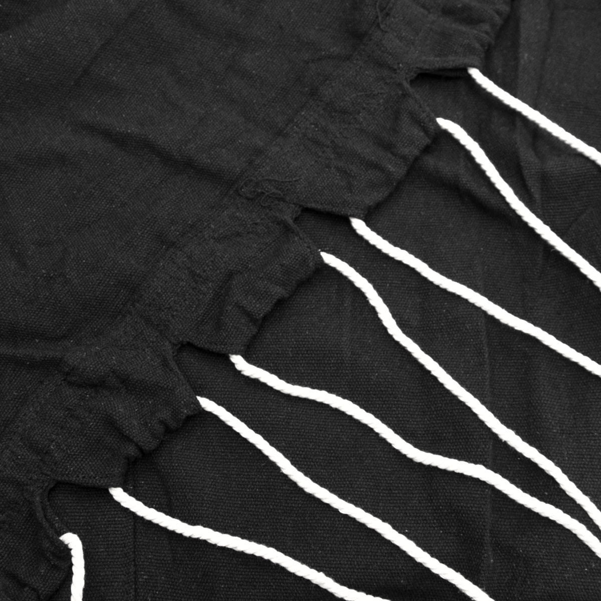 XXL-HÄNGESESSEL mit Kissen und Seitenfach, 220/120cm, Schwarz - Schwarz, Textil (120/145/220cm) - Amanka