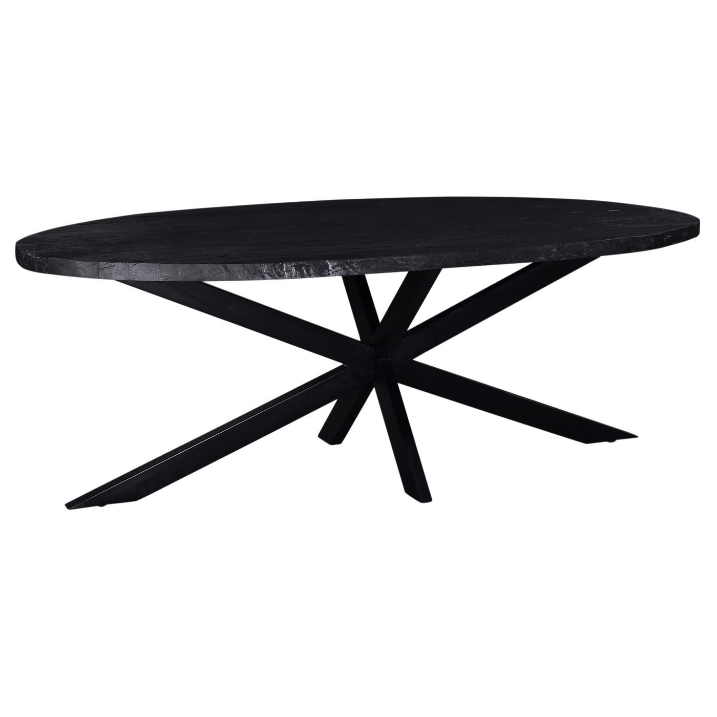 Thumbnail - Giga Meubel Esstisch, Schwarz, Metall, Oval,Oval, 100x76x220 cm, Esszimmer, Tische, Esstische