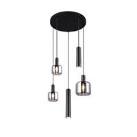 HÄNGELAMPE MATARO - Schwarz - 40/40/150 cm - Schwarz, Metall (40/40/150cm) - Trio Leuchten