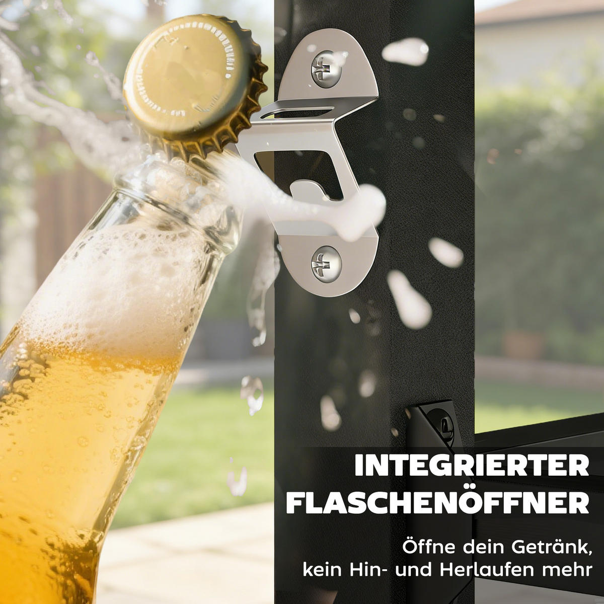 GRILLWAGEN Metall Schwarz - Schwarz, Metall (55/88/90.5cm) - Outsunny