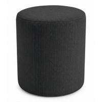 HOCKER M22 Anthrazit 41/45/41 cm rund - Dunkelgrau, Textil (41/45/41cm) - Livojo