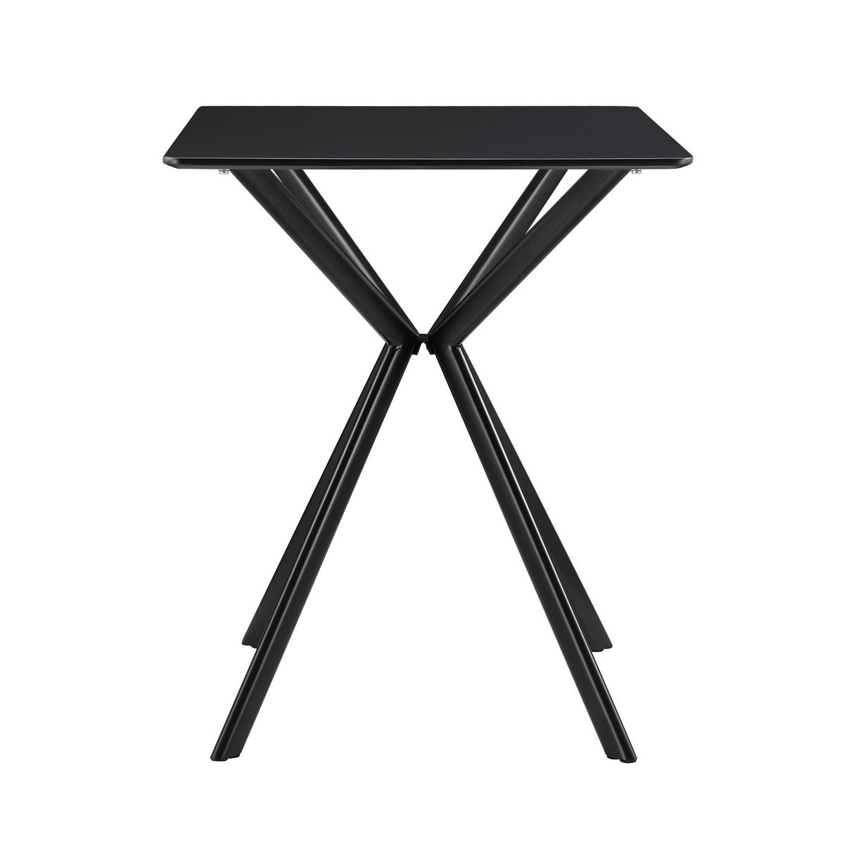 ESSTISCH Ankara - Schwarz, Holzwerkstoff/Metall (60/60/75cm) - [en.casa]