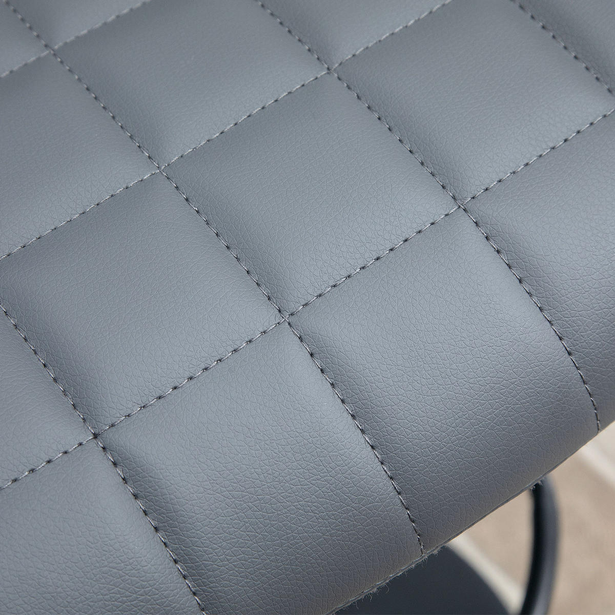 BARHOCKER, Kunstleder, Stahl, Grau - Grau, Kunststoff (51.5/109/47cm) - HOMCOM