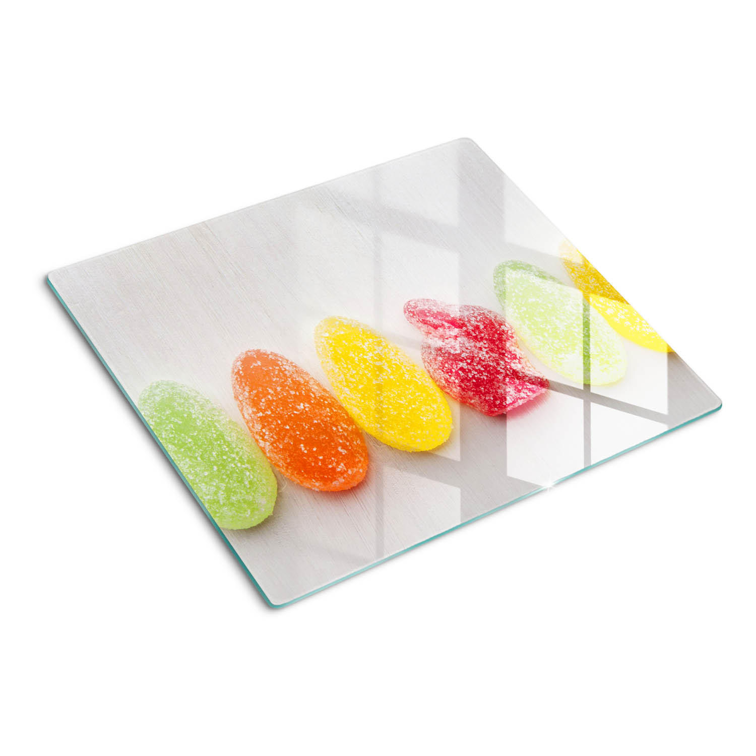 GLASPLATTE 60x52 cm Bunte Jelly Beans - Multicolor, Glas (60/0.4/52cm) - TULUP